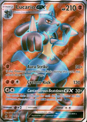 Lucario GX 2018 Sun & Moon: Forbidden Light #135/131 Holo